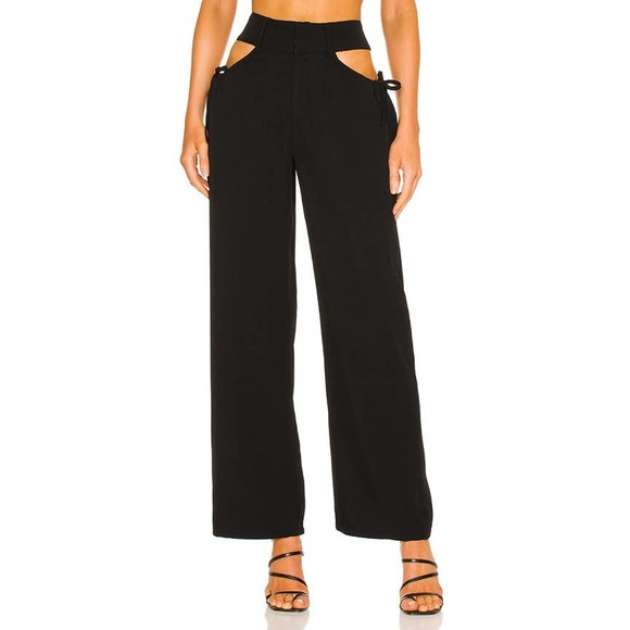 superdown Pants - Superdown Women’s Benny Cut Out Pants in Black Sz M